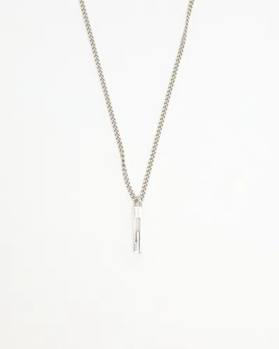 Gucci G Logo Bar Silver Necklace