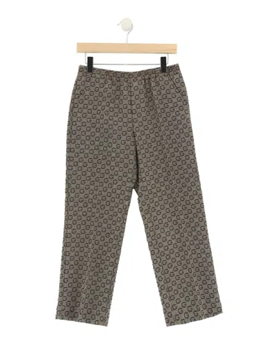 Pre-owned Gucci G Logo Wool Pants In Brown