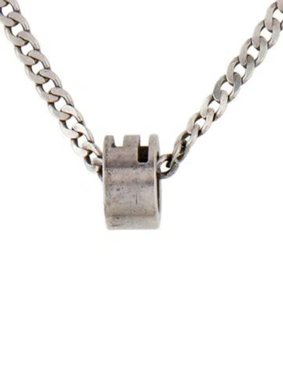 Pre-owned Gucci G Pendant Necklace, 17" In Multi