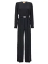 Gucci Jumpsuit Wool Belted Waist In Black