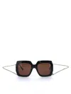 Gucci Women Rectangular Sunglasses In Black