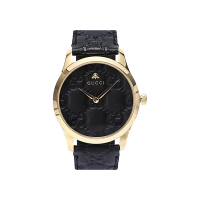 Pre-owned Gucci G-timeless Dial Leather Watch 'gold' | Women's Size Onesize