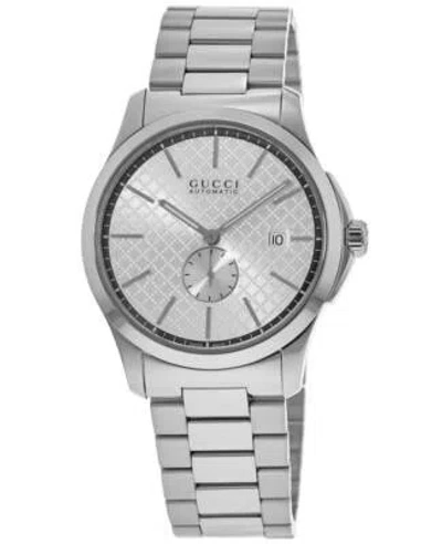 Pre-owned Gucci G-timeless Silver Dial Steel Men's Watch Ya126320