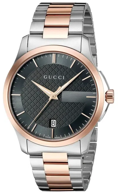 Pre-owned Gucci G-timeless Ya126446 Men's Quartz Two Tone Watch - Retail Price $1025