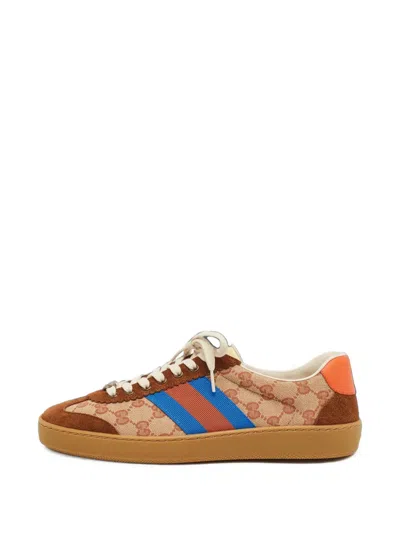 Pre-owned Gucci G74 Gg Canvas Sneakers In 红色