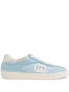 Gucci Interlocking G Suede Low-top Sneakers In Blue