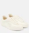 Gucci G74 Suede-trimmed Sneakers In White