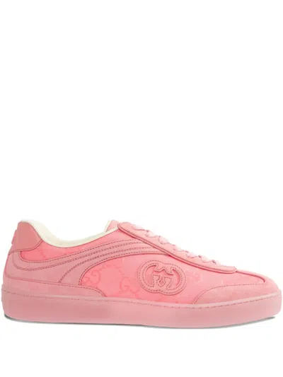 Gucci G75 Interlocking G-logo Sneakers In Pink