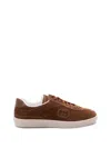 Gucci Men G75 Leather Sneakers In Brown