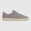 Gucci G75 Gray Sneakers In Suede Men In Brown