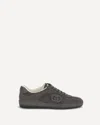 Gucci Mens G74 Tonal Canvas And Suede Sneakers In Gray