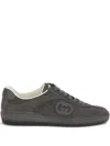 Gucci Mens G74 Tonal Canvas And Suede Sneakers In Gray