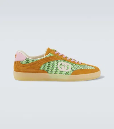 Gucci G75 Suede-trimmed Sneakers