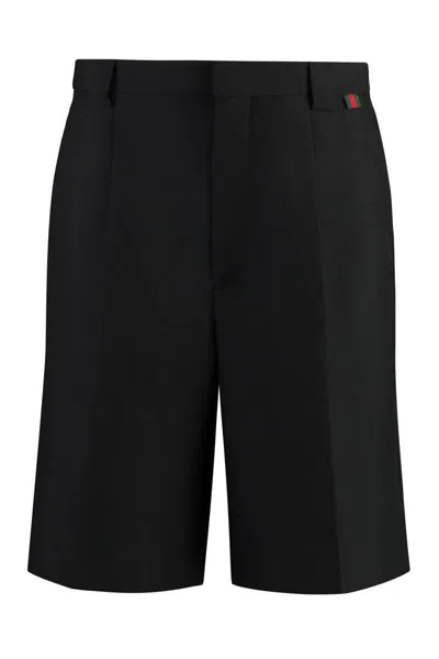Gucci Gabardine Bermuda Shorts In Black