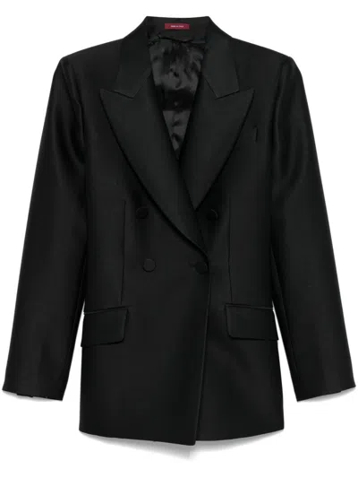 Gucci Wool Silk Gabardine Jacket In Black