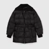 Gucci Gabardine Fine Nylon Jacket With Logo In Black