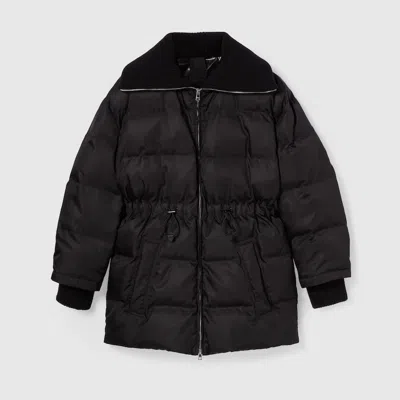 Gucci Gabardine Fine Nylon Jacket With Logo In Black