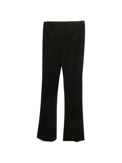 Pre-owned Gucci Gabardine Flared Trousers In Black