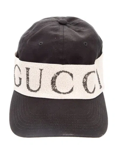 Pre-owned Gucci Gabardine Headband Baseball Cap In Black