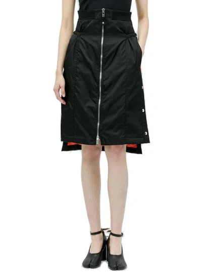 Gucci Gabardine Midi Skirt In Black