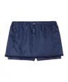 Gucci Gabardine Nylon Skort With Metal Logo In Blue