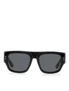 Gucci Modern Square Frame Sunglasses With Dark Lenses