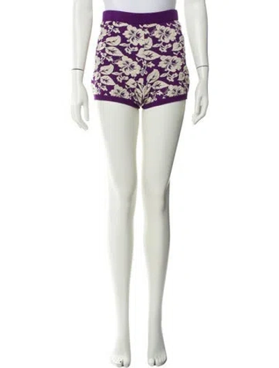 Pre-owned Gucci Garden Mini Shorts In Purple