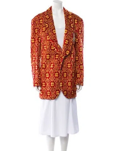Pre-owned Gucci Garden Printed Coat In Red