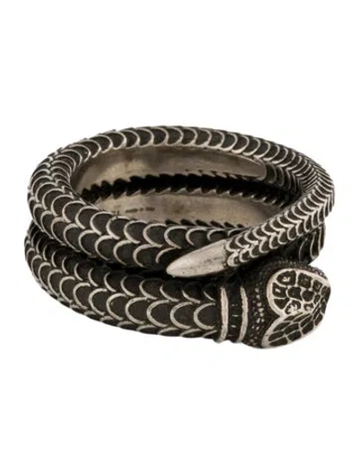 Pre-owned Gucci Garden Snake Band Ring In Multi