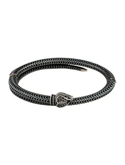 Pre-owned Gucci Garden Snake Bangle Bracelet, 6.25" In Multi