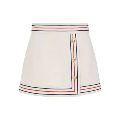 GUCCI GARDENIA MIX BEIGE COTTON SKIRT