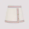 Gucci Gold-tone Buttoned High-waisted Wrap Skirt In Nude & Neutrals