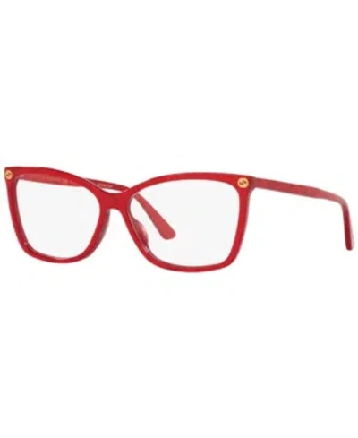 Gucci Gc001018 Women's Butterfly Eyeglasses In Red