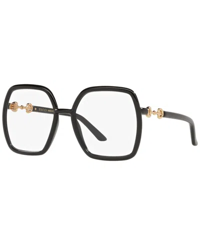 Gucci Gc001515 Women's Rectangle Eyeglasses In Black
