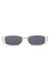 Gucci Gc002287 Rectangle-frame Sunglasses In White