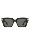 Gucci Womens Black Gg1689s Square-shape Acetate Sunglasses In Black