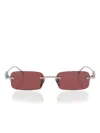 Gucci Rectangular Frame Sunglasses In Brown