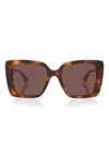 Gucci Womens Brown Gg1861s Square-frame Acetate Sunglasses In Brown