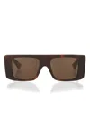 Gucci Rectangular Frame Sunglasses In Brown