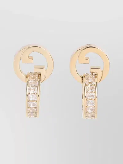 Gucci Gemstone Hoop Earrings Gg Pendant