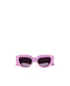 Gucci Gene Gg Oval-frame Sunglasses In Purple