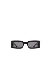 Gucci Gene Gg Rectangle-frame Sunglasses In Black