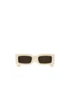 Gucci Gene Gg Rectangle-frame Sunglasses In Nude