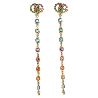 Pre-owned Gucci Genuine  Earrings. 18k Sapphire In And Out Dangle Multi-color Earrings. In Blue