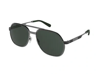 Pre-owned Gucci Genuine  Sunglasses Gg0981s 002 Silver Green Man