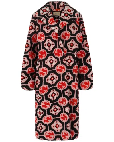 Gucci Geo Printed Fur Coat