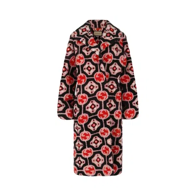 Pre-owned Gucci Geo Printed Fur Coat 'multicolor' | Multi-color | Women's Size 36