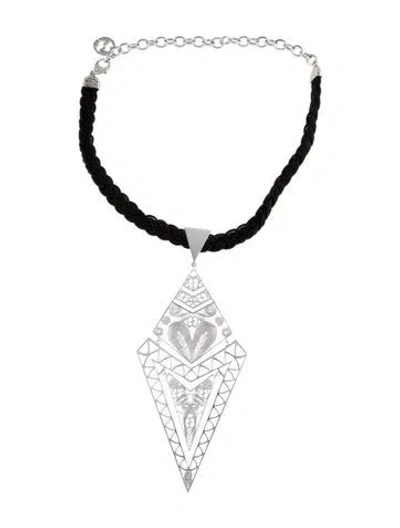 Pre-owned Gucci Geometric Choker Necklace, 18" In Multi