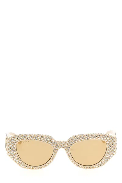 Gucci Geometric Crystal Sunglasses