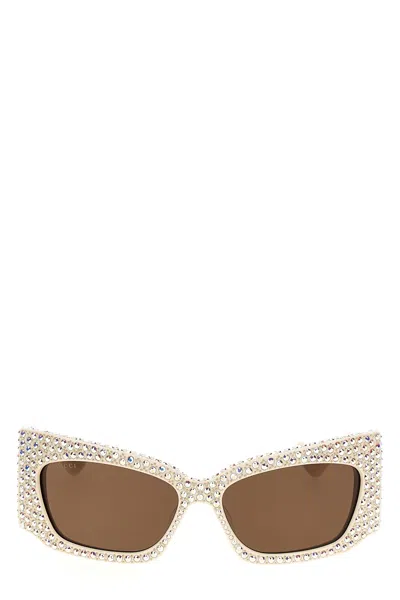 Gucci Geometric Crystal Sunglasses